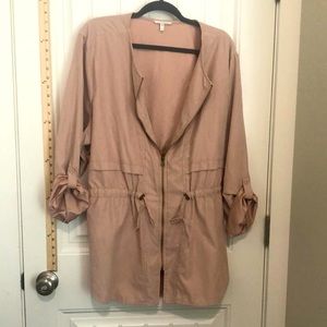 Light-weight, Cinch-waist, light mauve jacket